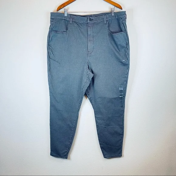 American Eagle Houndstooth Curvy Super Hi Rise Plus Size Jegging/Sz:24/NEW - Picture 2 of 10